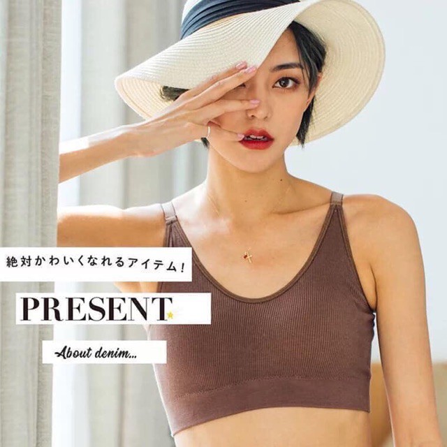 Áo bra dáng croptop đệm dày  - Shop Bố Linh