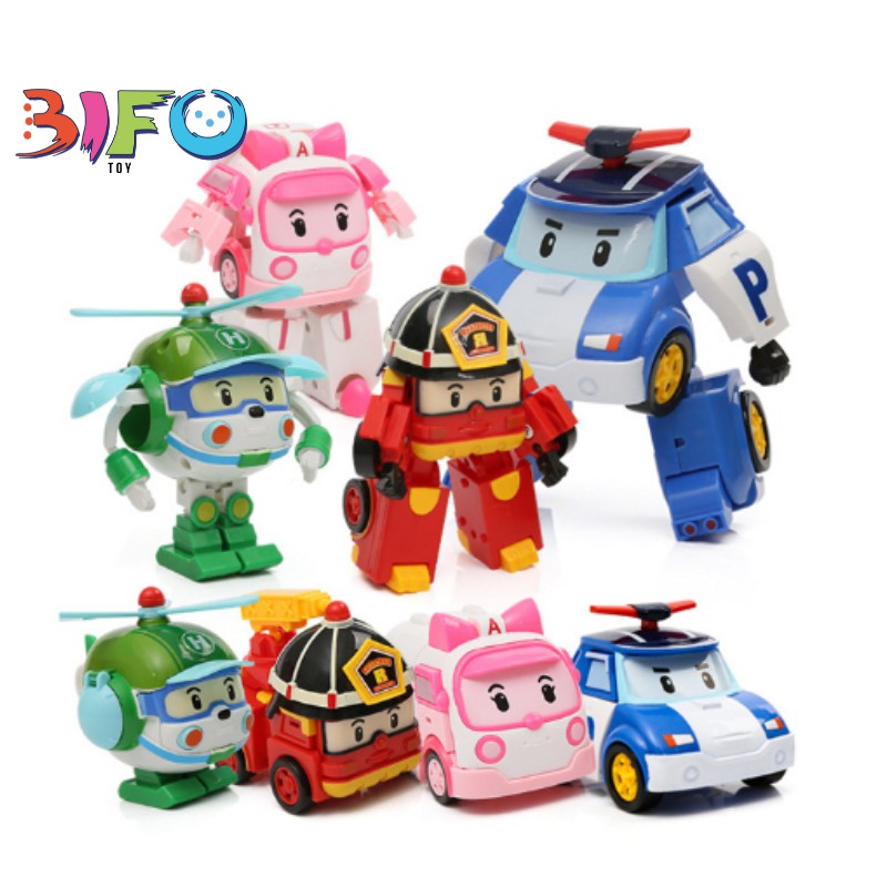 Bộ sưu tập đồ chơi biến hình biệt đội Robocar Poli 2 trong 1 cho bé thỏa sức sáng tạo