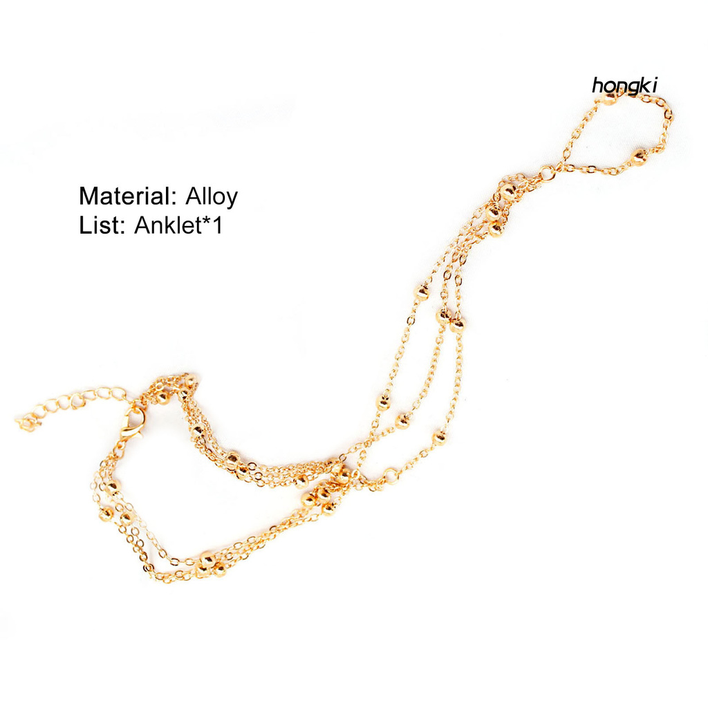 Lắc chân nhiều lớp đính hạt đơn giản cho nữ