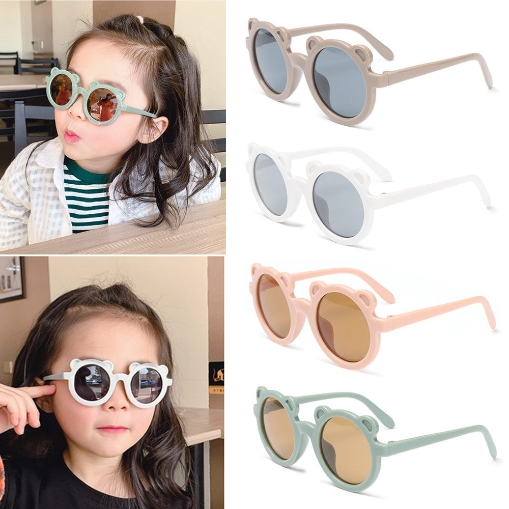 [Hàng mới về] Kính mát hình chú gấu thời trang cá tính cho trẻ nhỏ