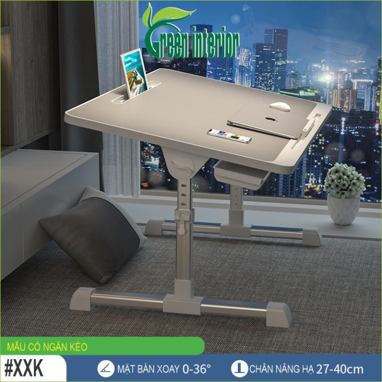 Bàn làm việc tại nhà, Bàn học sinh gấp gọn thông minh hiện đại Green Furni, Màu Xám XXKUS