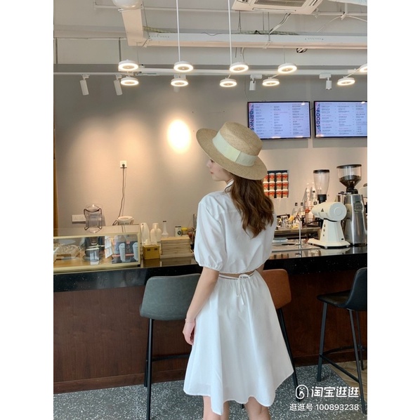 Váy sơ mi 🌸 Đầm hở lưng thắt eo tôn dáng tiểu thư dây buộc lưng thân đầm xoè công chúa style Ulzzang PHULA | BigBuy360 - bigbuy360.vn