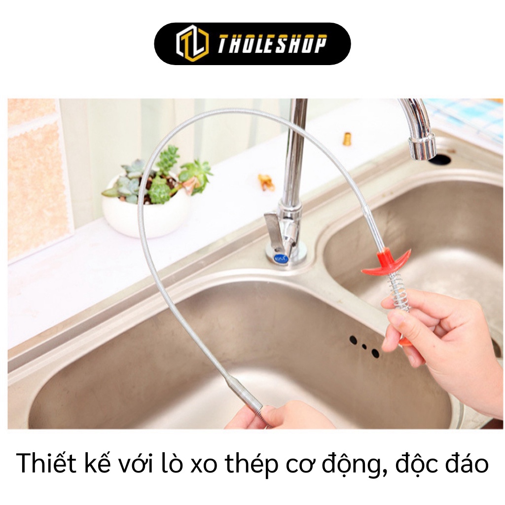 GIÁ SỈ Dụng cụ thông tắc 2 in 1 với lò xo thép cơ động, loại bỏ cặn bã từ trong ống 4000