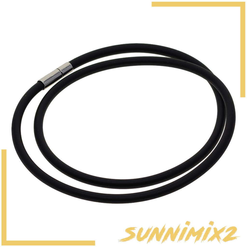 Dây Chuyền Cao Su Màu Đen 45cm Sunnimix2