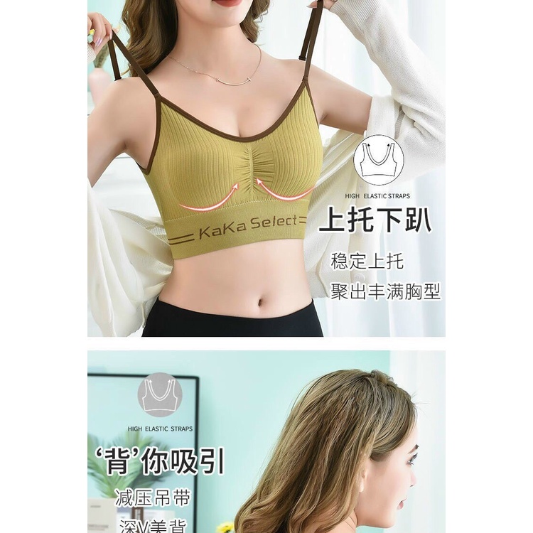 Áo Bra croptop Kaka Select mút ngực xịn tạo form siêu đẹp - Áo tập gym, yoga thiết kế chun ngực 0344