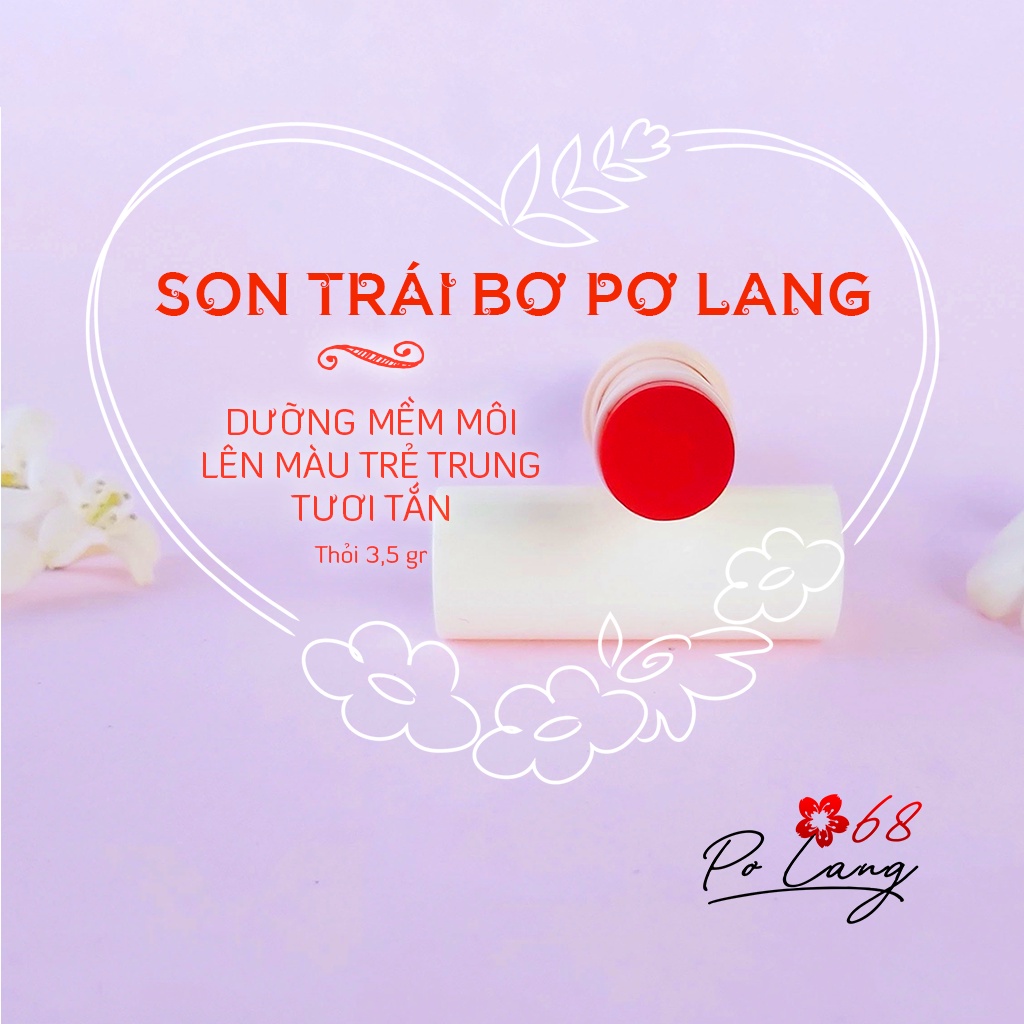 Son trái bơ Pơ Lang có màu dưỡng ẩm hồng cho môi 3,5gr