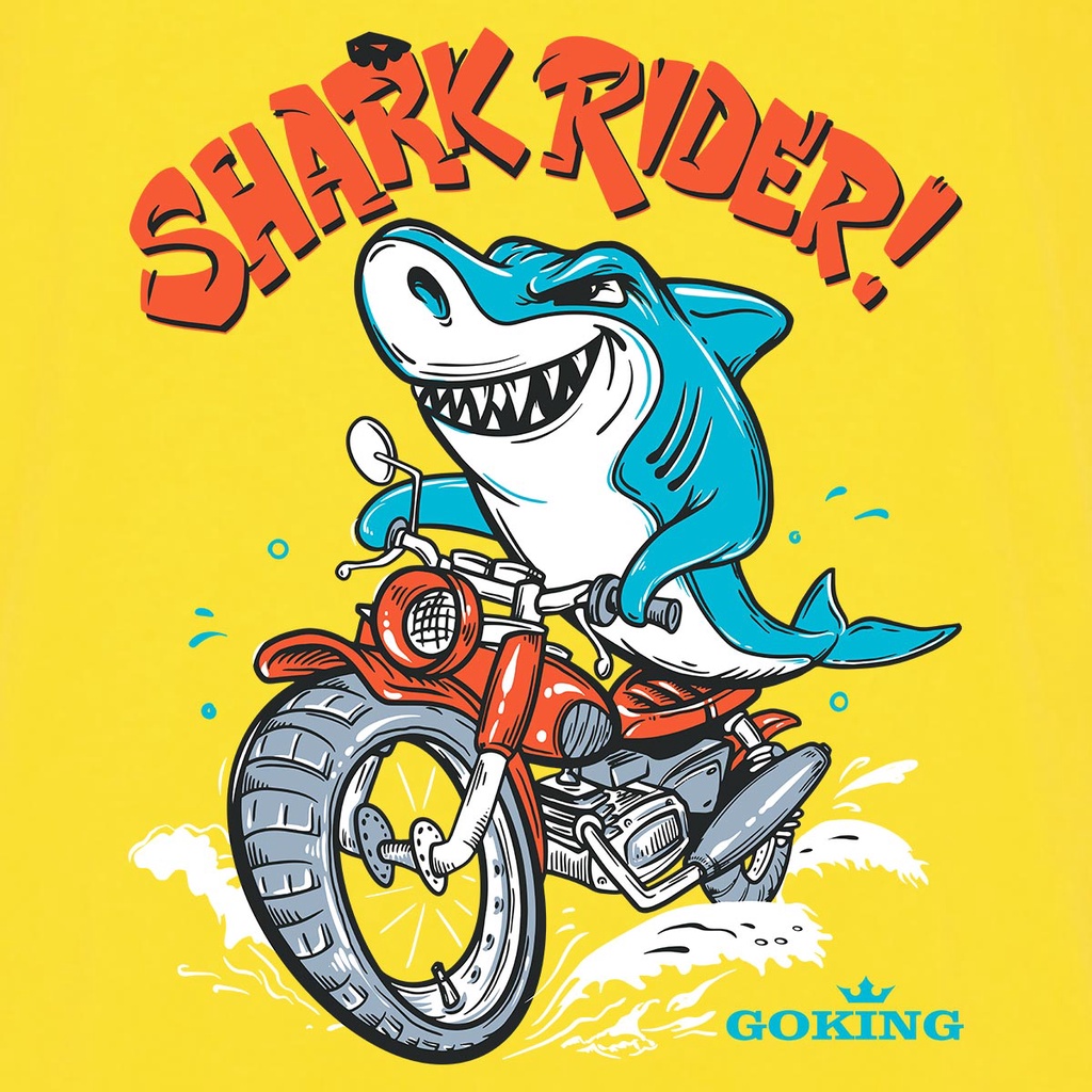 SHARK RIDER, mã G17. Áo thun in Cá Mập siêu đẹp cho bé trai, áo phông trẻ em hàng hiệu