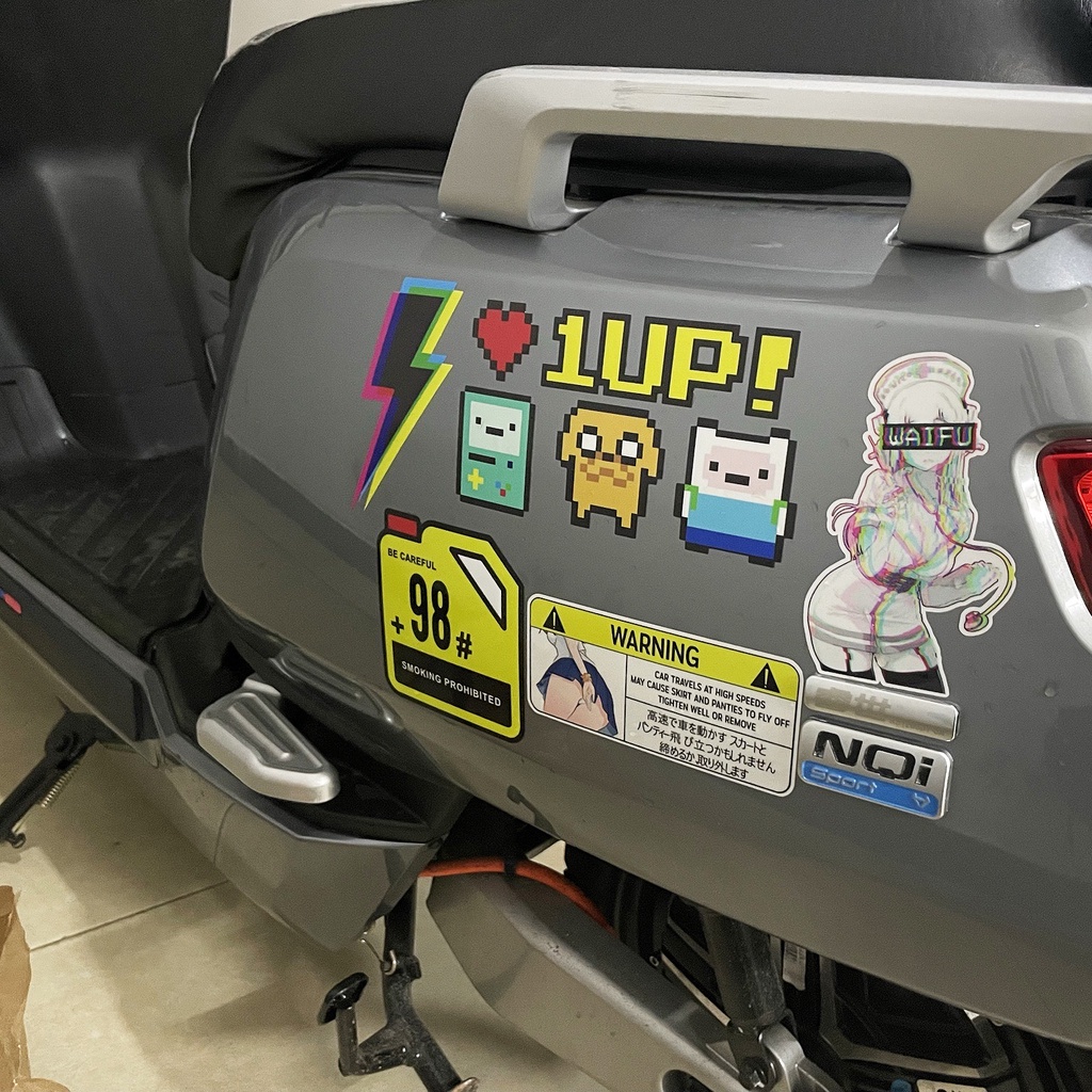 JDM Xe ô tô nhắc nhở Nhãn dán Loại xăng Decal Dễ thương Dán nắp bình xăng