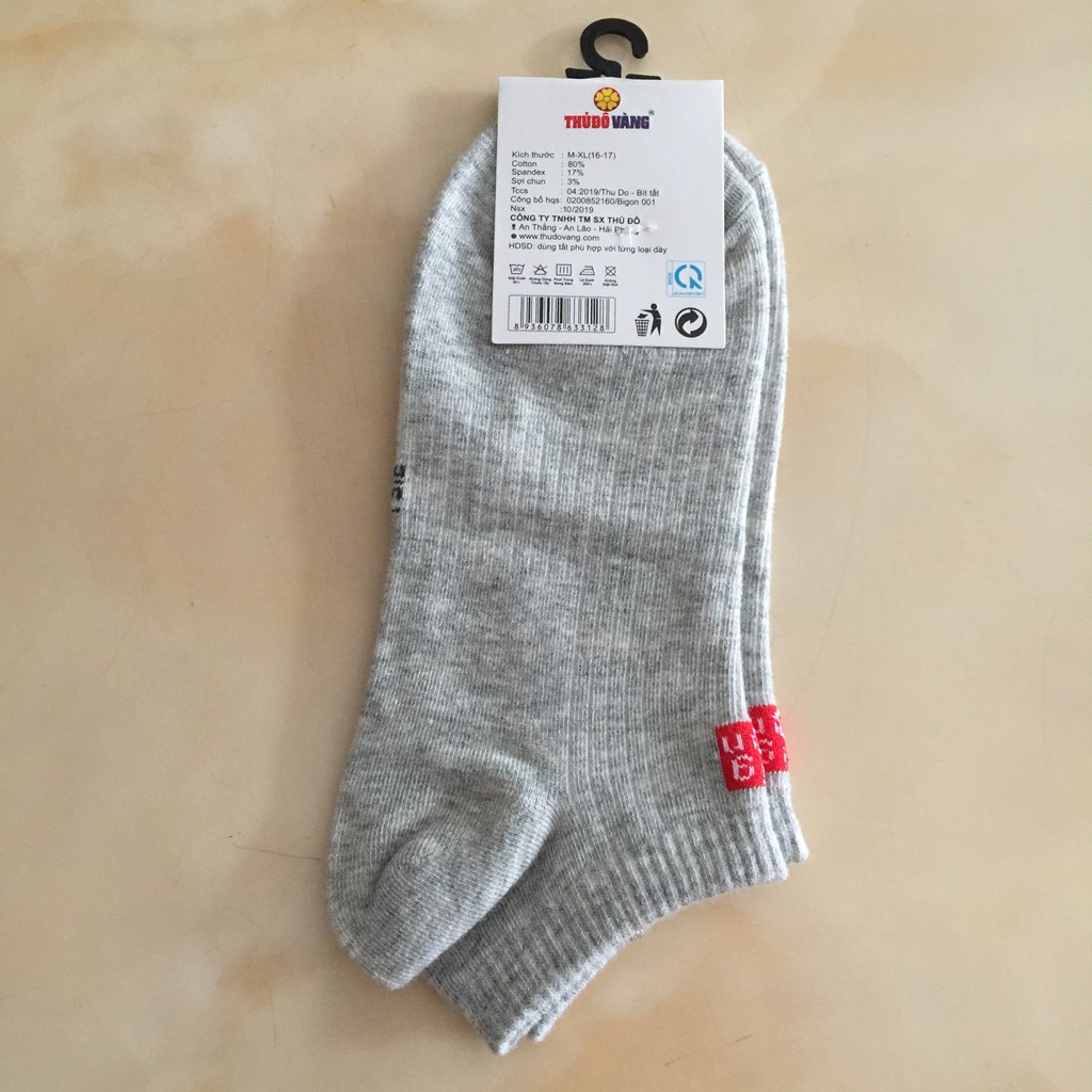 Tất Nam Cổ Ngắn chống hôi chân Chất cotton Hàng Thủ Đô Vàng