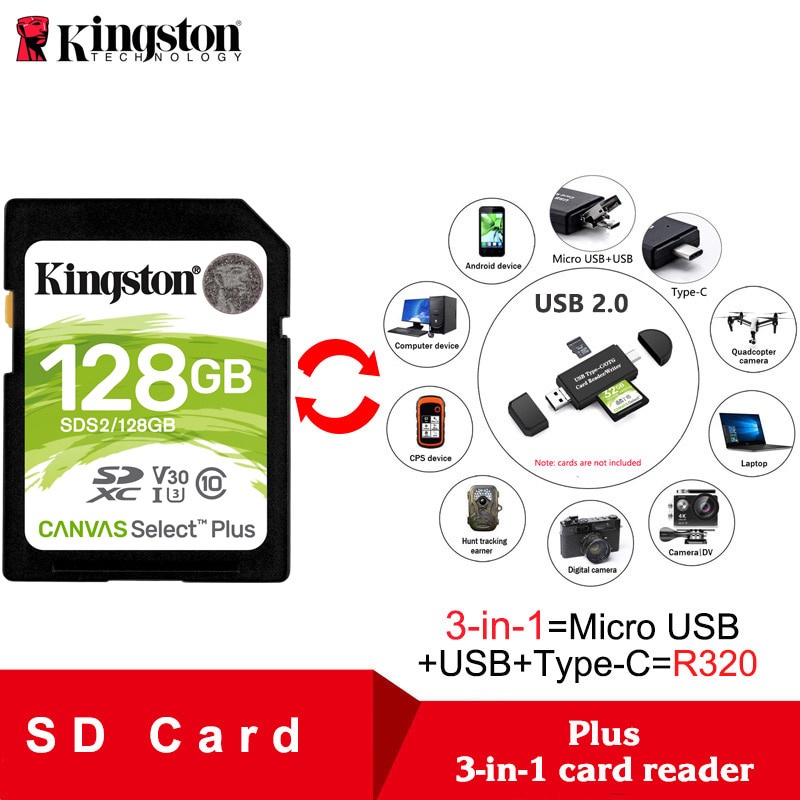 SONY KINGSTON Thẻ Nhớ Kỹ Thuật Số 128gb 10 Cho Máy Ảnh canon nikon sd