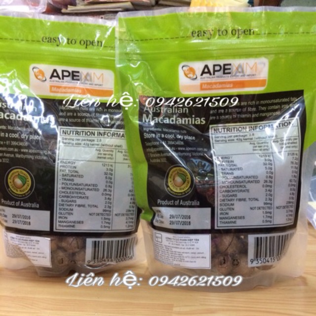 Hạt Mắc ca Úc gói 500gram