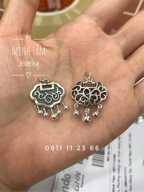 Khoá trường mệnh bạc Thái S925, khóa như Ý bạc 925-Minh Tâm Jewelry