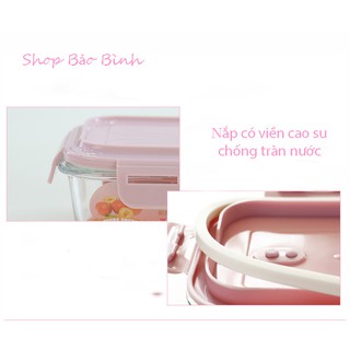 Hộp cơm văn phòng - Hộp cơm thủy tinh giữ nhiệt hình ngộ nghĩnh đáng yêu