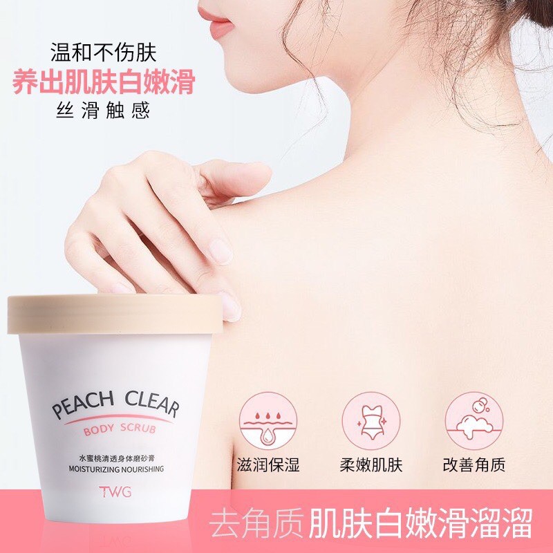 Tẩy Da Chết Body Đào Heyxi Peach Clear 200ml