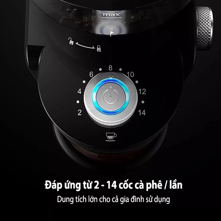 Máy xay cà phê thương hiệu cao cấp Shardor CG835B, Công suất 150W - Hàng Chính Hãng