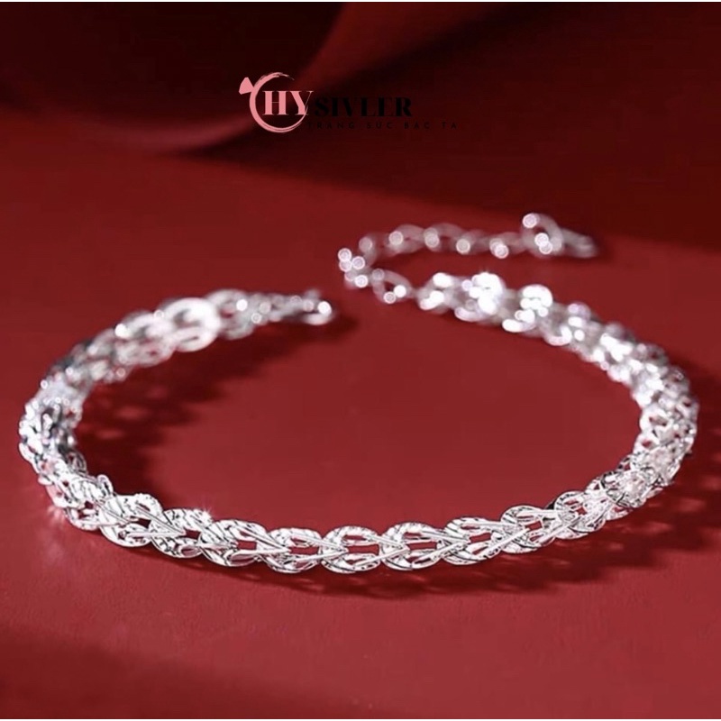 Lắc tay bạc nữ CHY SILVER dạng phụng bạc ý s925