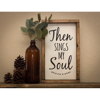 Tranh gỗ handmade Then Sings My Soul - Trang trí treo tường - Decor vinatage mộc mạc