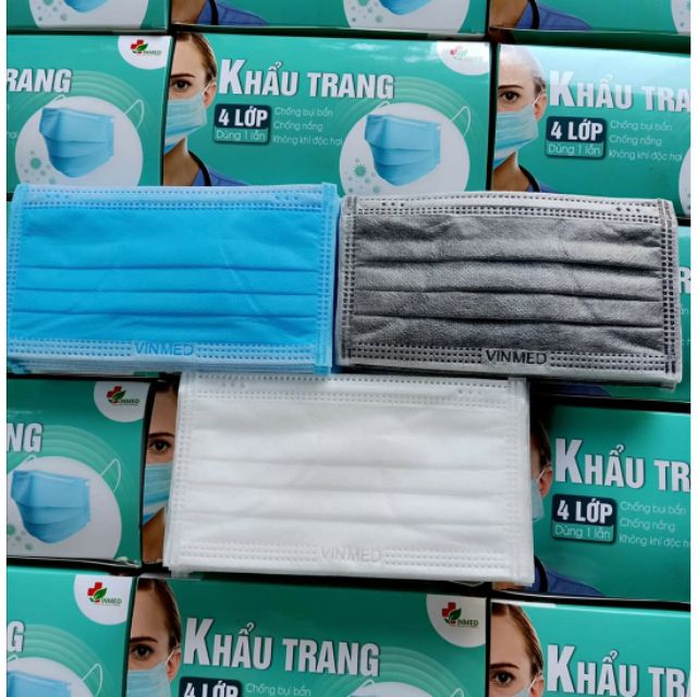 Khẩu trang kháng khuẩn 4 lớp Vinmed