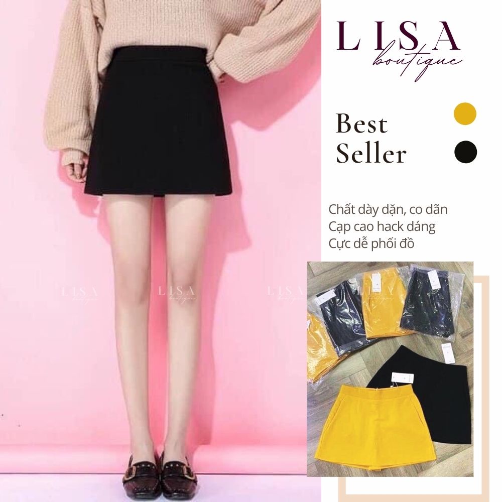 Chân váy chữ A LISA9X dáng ngắn, cạp cao hack dáng, vải tuyết mưa dày dặn, khóa sau giọt lệ FREESHIP + QÙA 0Đ V002