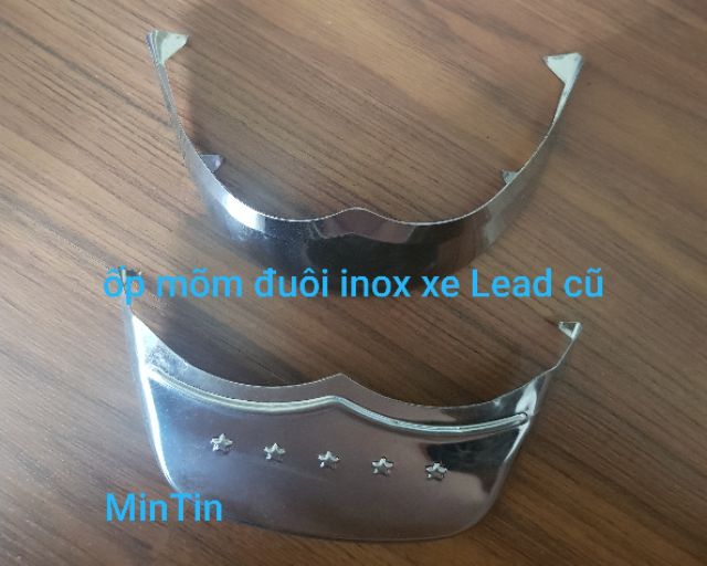 Ốp mõm và đuôi inox lắp xe Lead các đời.