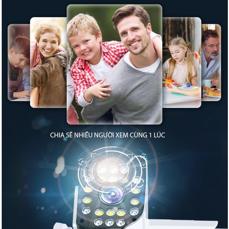 Camera yoosee ngoài trời 4 râu,xoay 360°đàm thoại 2 chiều ban đêm có màu | BH 12 Tháng