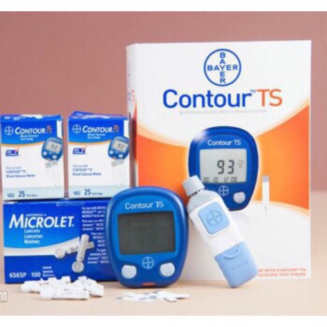 Máy đo đường huyết ConTour TS (Nhật ) tặng 50 test thử máu và 50 kim chích máu