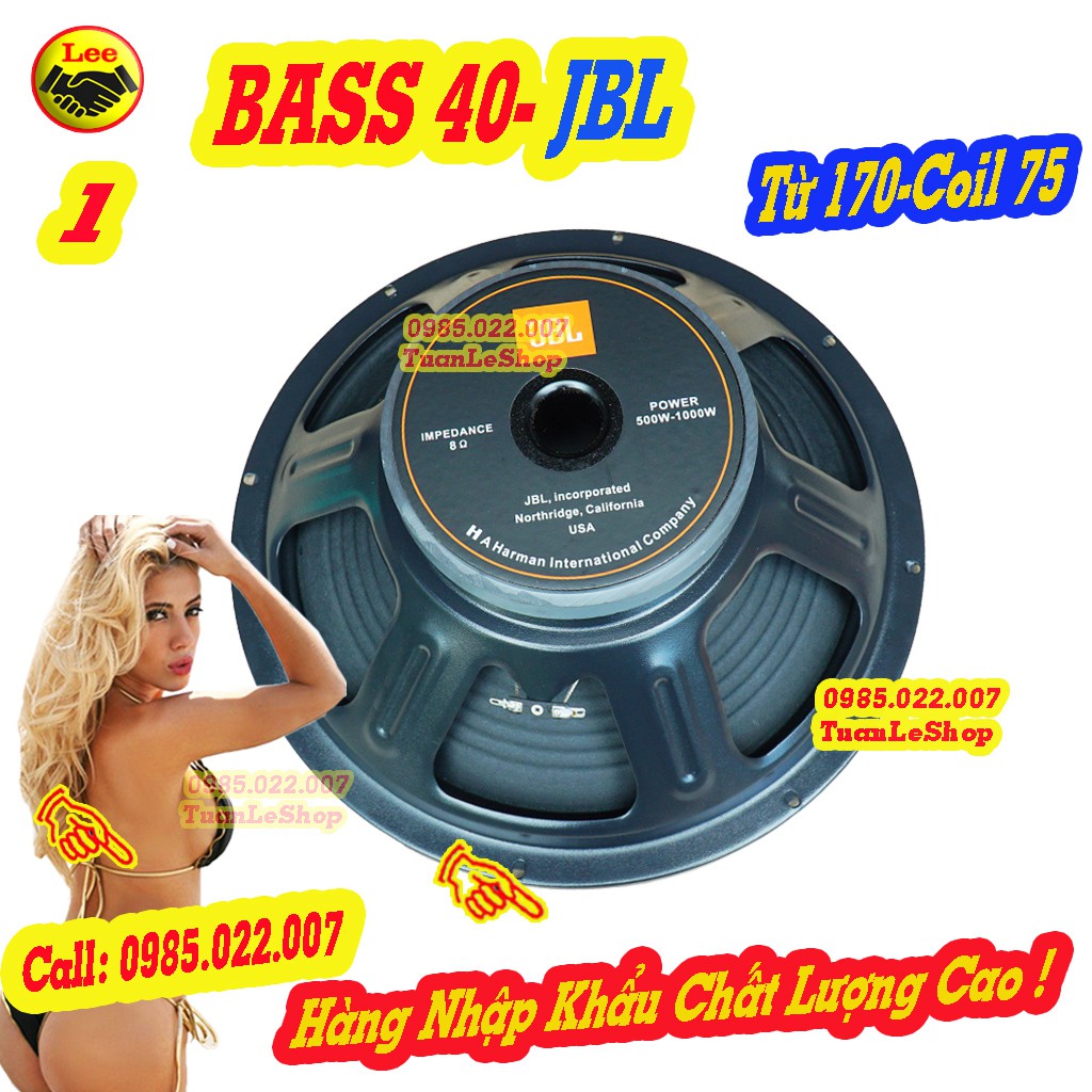 LOA BASS 40 J B L TỪ 170 COIL 75 HÀNG NHẬP KHẨU CAO CẤP -LOA BASS 4 TẤC CHO LOA KÉO – GIÁ 1 CỦ