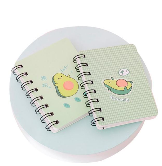 Sổ TRÁI BƠ siêu cute - Mini cầm tay xinh tiện dụng -  Sổ ghi chép lò xo dễ thương giá rẻ - Quà tặng bạn bè