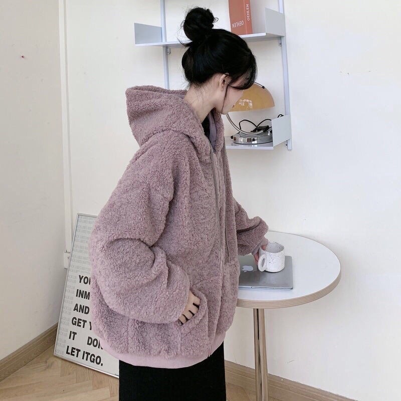 Áo khoác lông hoddi có mũ cho nam và nữ lông đẹp unisex