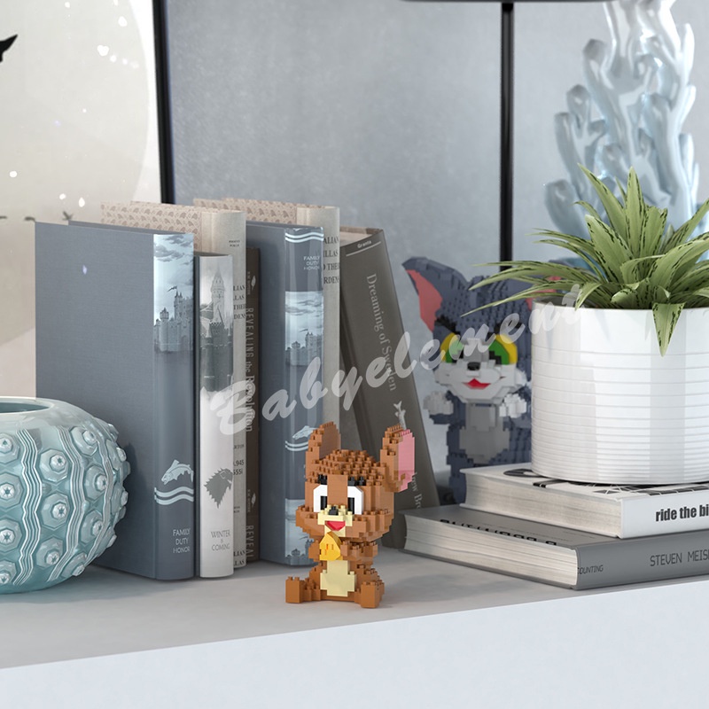 Đồ Chơi Khối Lắp Ghép Nhân Vật Hoạt Hình Tom Và Jerry DIY