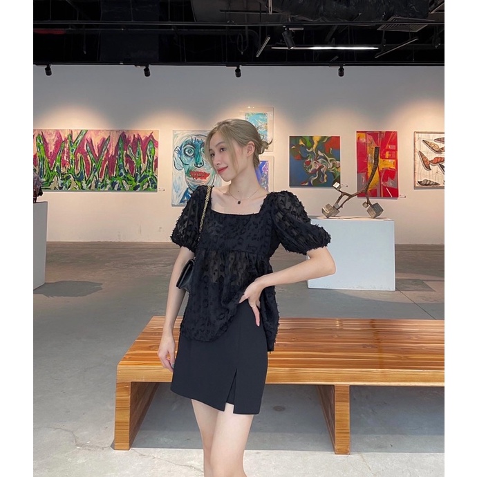 ZIEL Áo babydoll phong cách tiểu thư | Mia Top
