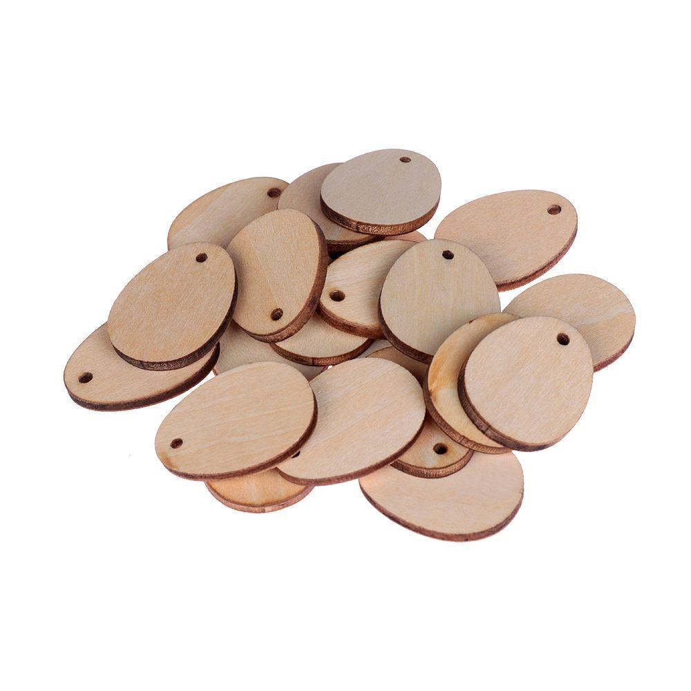 Set 20 / 100 Quả Trứng Gỗ 20-40mm Trang Trí Tiệc Cưới