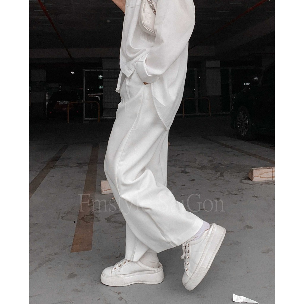 Quần tây ống rộng chít ly ulzzang Fmstyle Saigon 21QTR01CT1301 | BigBuy360 - bigbuy360.vn