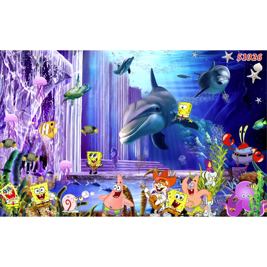 Tranh Dán Tường Đại Dương 3D Hiện Đại đẹp lung linh, hình ảnh chân thực