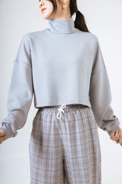 Áo nỉ vai rơi cao cổ | BigBuy360 - bigbuy360.vn