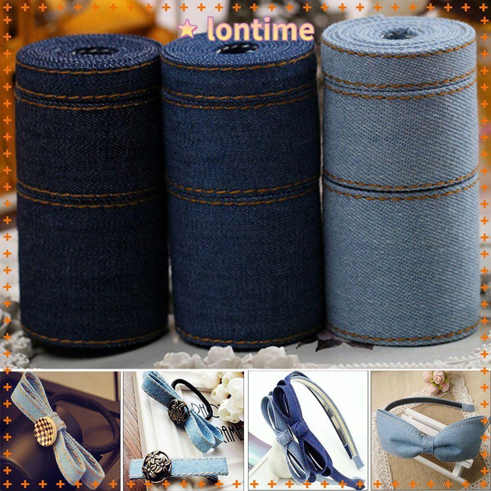 Cuộn vải jean làm nơ trang trí