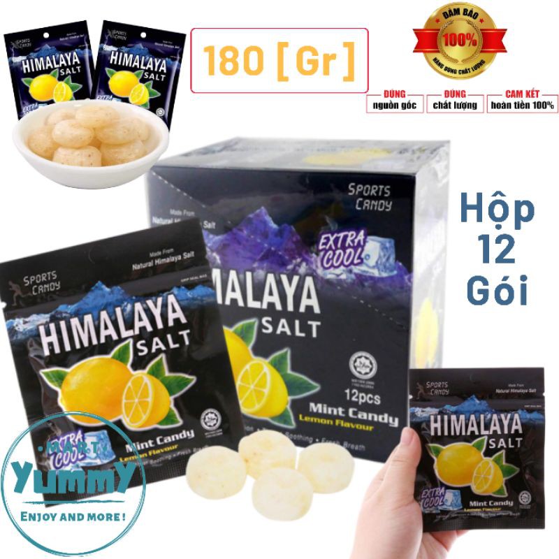 Kẹo Chanh Muối HIMALAYA SALT Hộp 180 gram (12 gói) - Kẹo Himalaya Satl