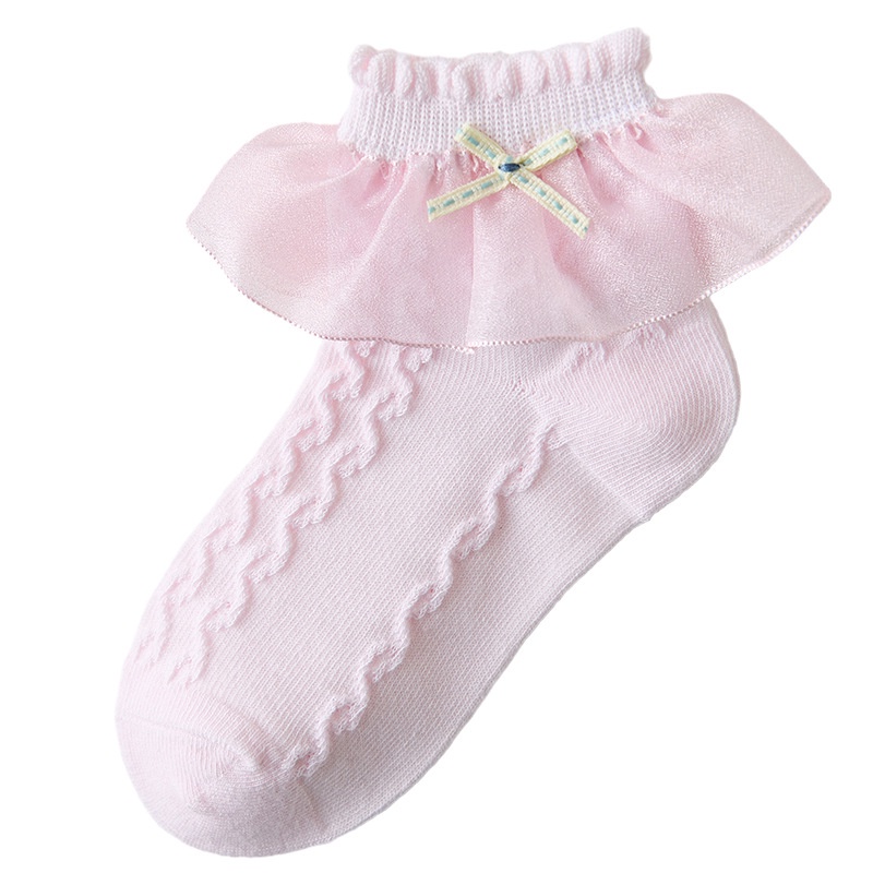 Vớ cotton Mỏng Phối Nơ Thoáng Khí Thời Trang Cao Cấp Dành Cho Bé Màu Sắc