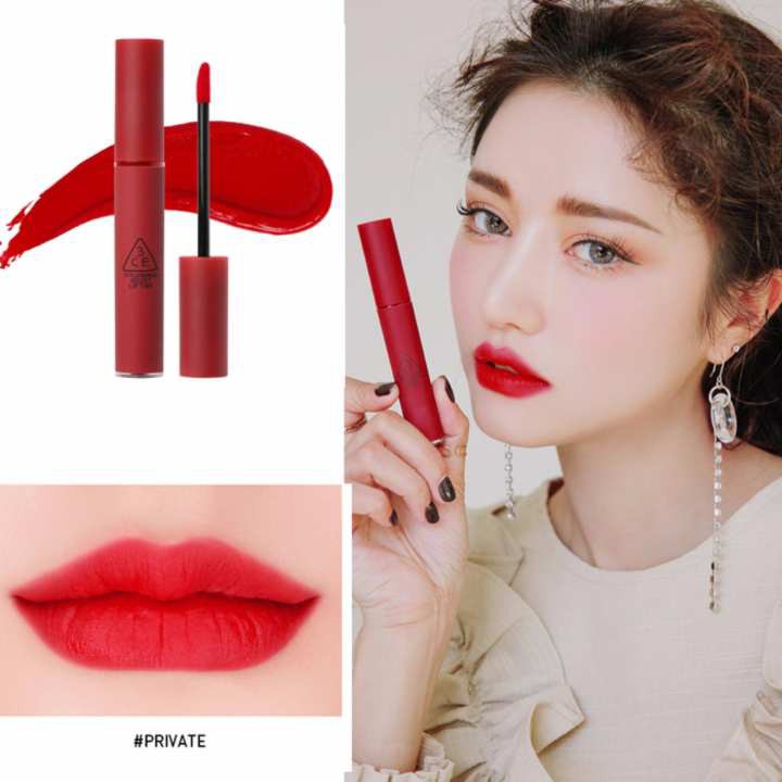 Son kem lì 3CE Velvet Lip Tint #Private - Màu Đỏ Lạnh