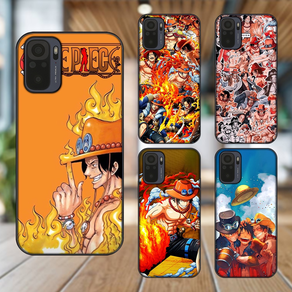 Ốp lưng Xiaomi Redmi Note 10, Note 10s viền đen in hình Ace One Piece