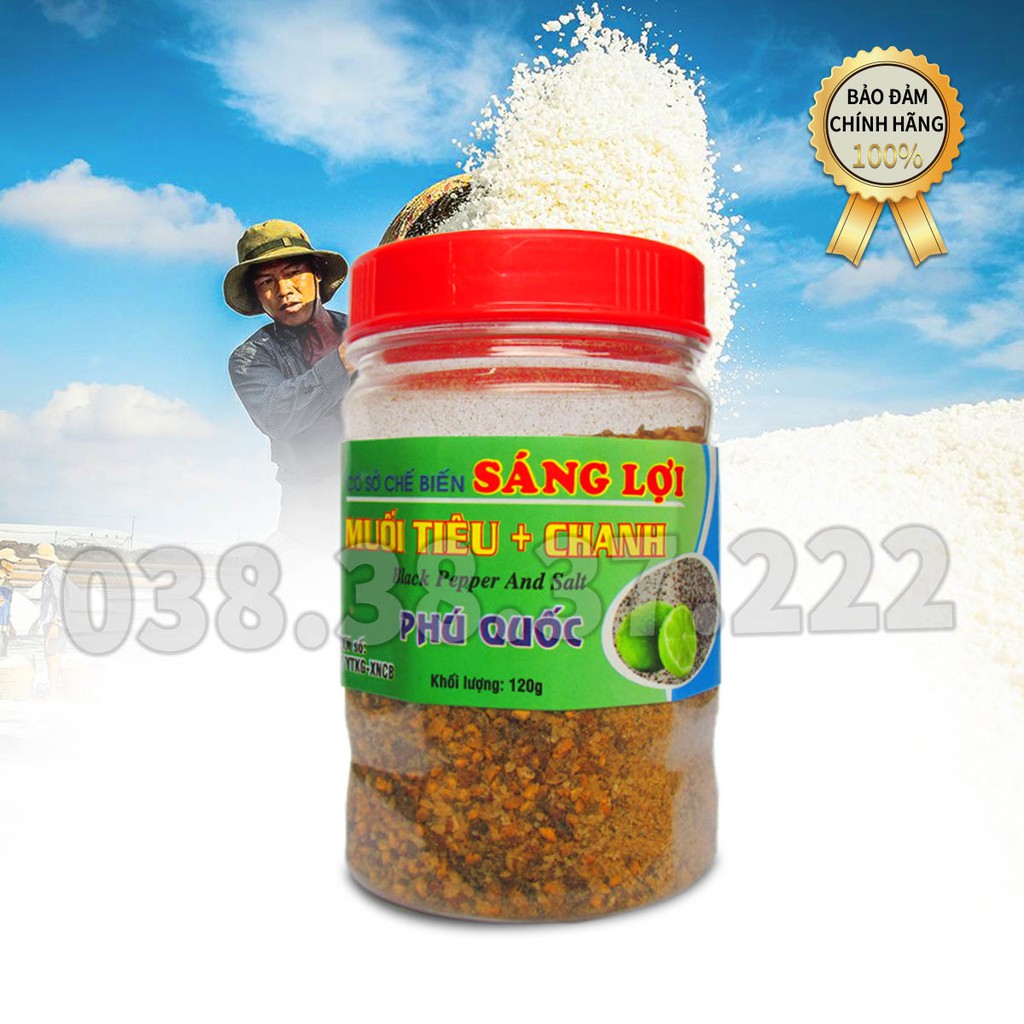 Muối Tiêu Chanh Sáng Lợi Phú Quốc lọ 120g