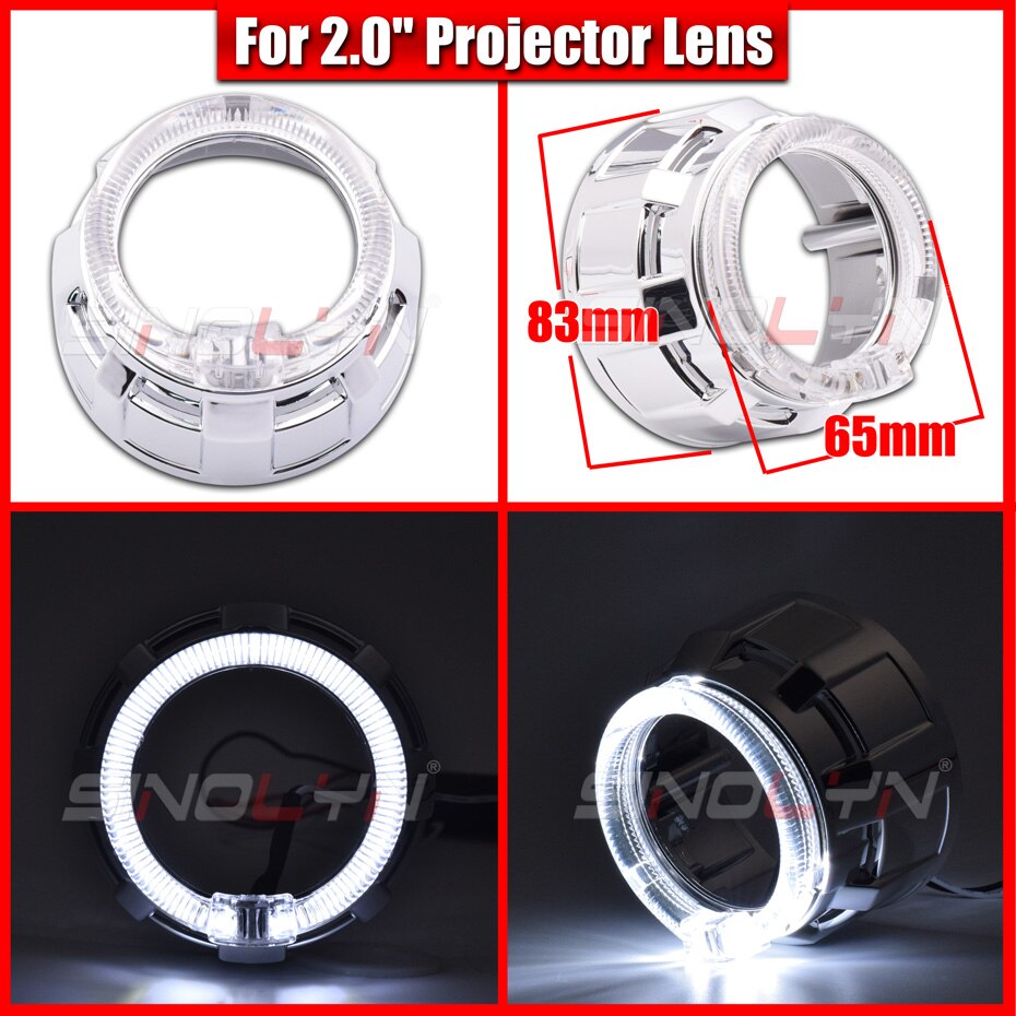 Đèn pha LED DRL hình đôi mắt thiên thần cho 1.8 / 2.0 H1 Bi Xenon