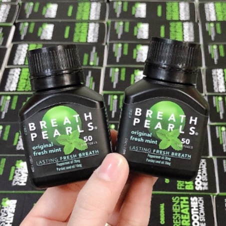 Viên uống thơm miệng Breath pearls Úc hộp 50 viên