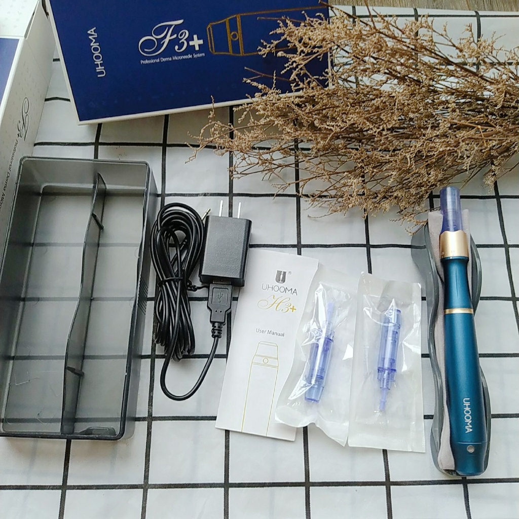 (Chính hãng) Máy Phi Kim, Máy Lăn Kim Uhooma F3 Tích Điện Cao Cấp Cấy Tảo Cấy Trắng