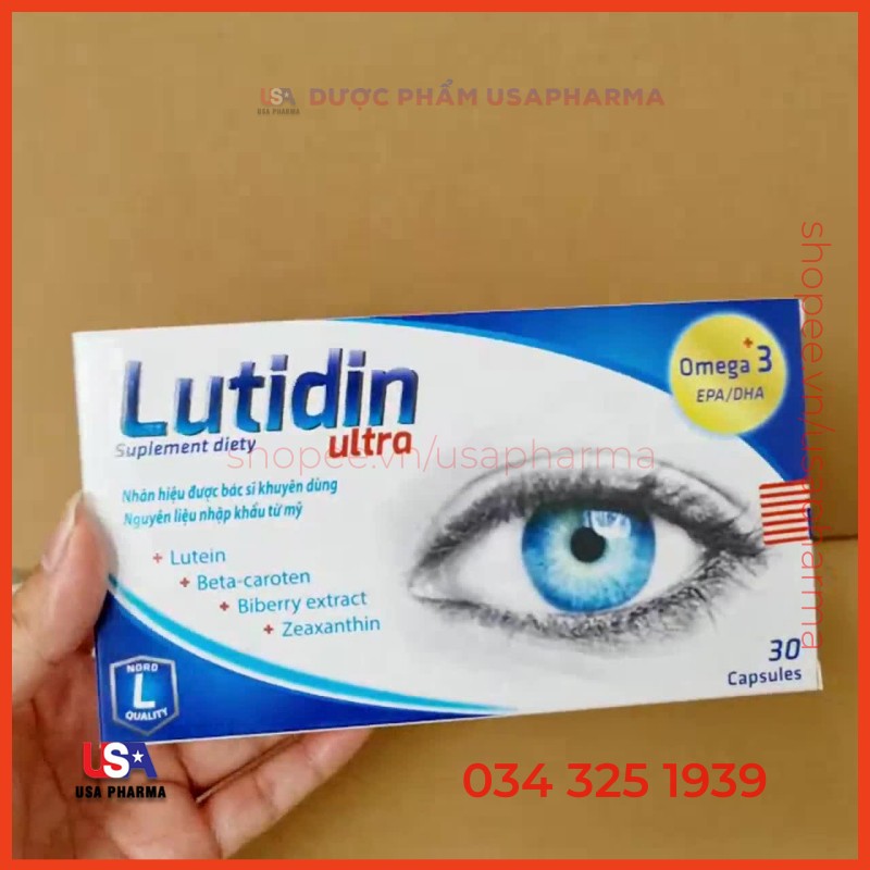 Viên uống sáng mắt Lutidin Extra giảm khô mắt, mờ mắt, mỏi mắt - 30 viên