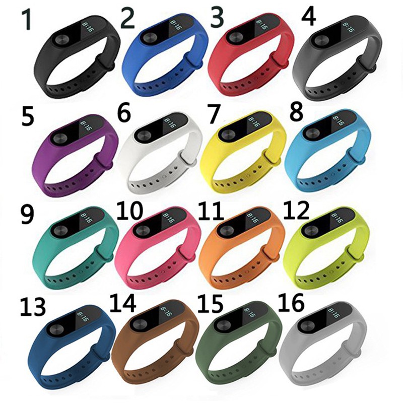 Miband 2 Dây Đeo Silicon Thay Thế Cho Đồng Hồ Thông Minh Xiaomi Mi Band 2 Miband 2