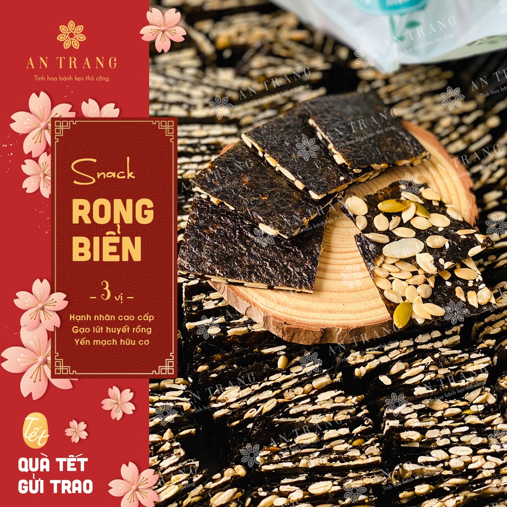 Ăn thả ga! Bánh Ăn Kiêng eo thon giảm cân không lo béo Cực Ít Ngọt] Snack Rong Biển giòn rụm không chiên dầu