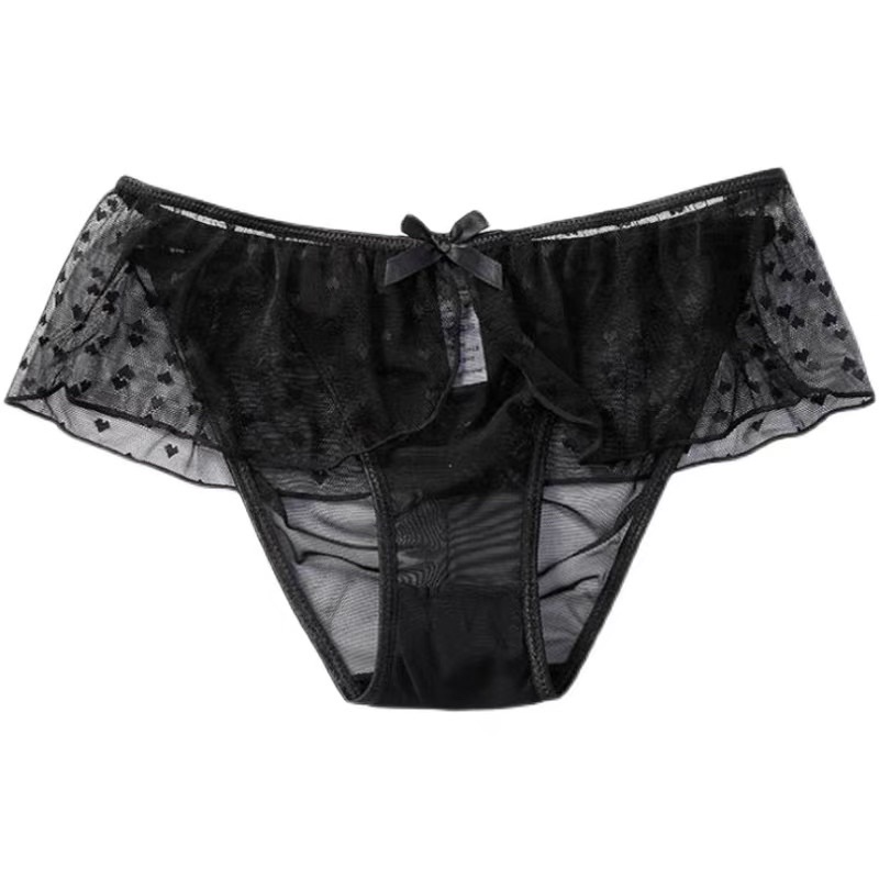 Quần lót nữ_quần lót ren thiết kế lứơi đính trái tim nhỏ sexy thoáng mát mã C26