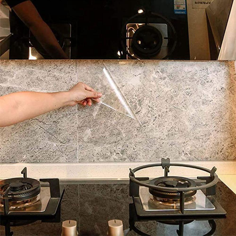 Giấy Dán Tường Bóng Trong Suốt Chống Dầu Trang Trí Nội Thất Nhà Bếp