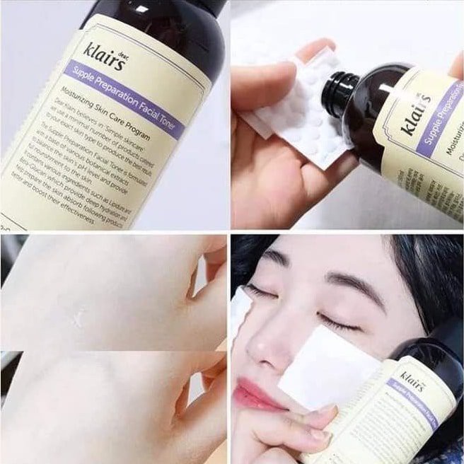 Nước Hoa Hồng Không Mùi Dưỡng Ẩm Dành Cho Da Nhạy Cảm Klairs Supple Preparation Toner 180ml